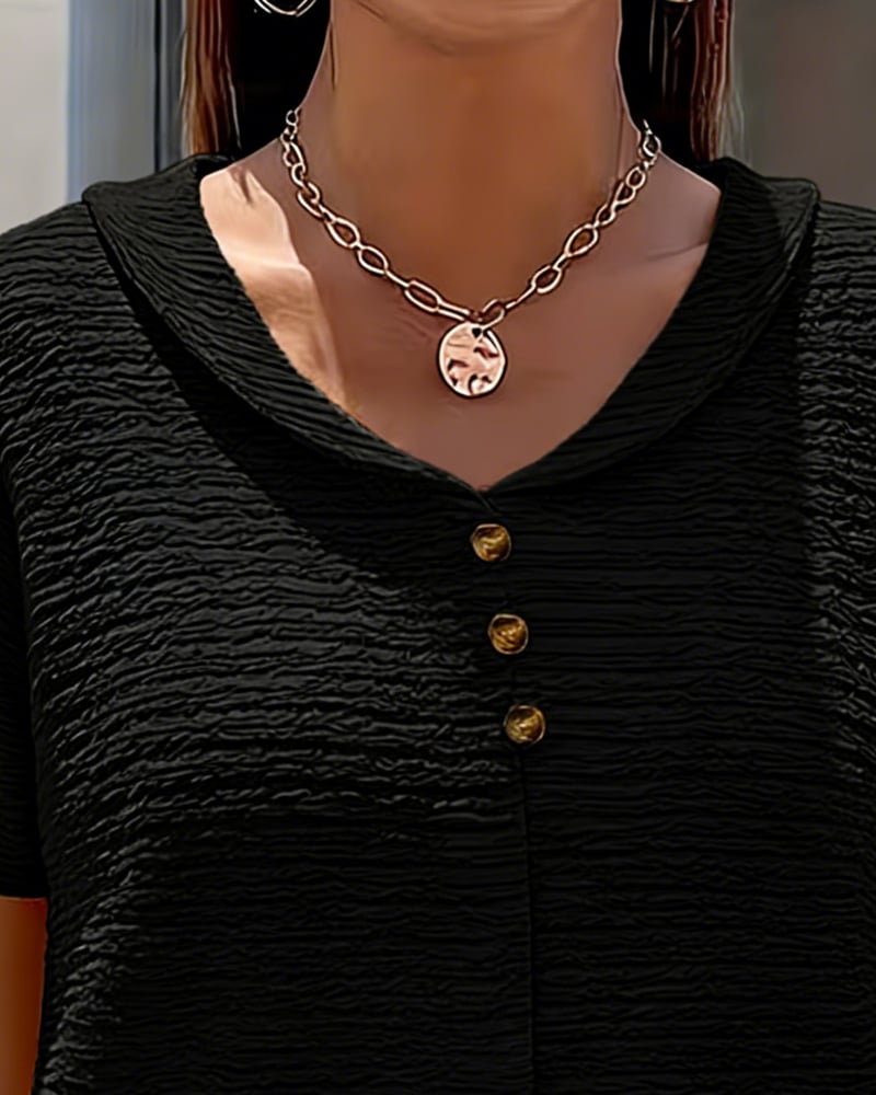 Olivia | Camiseta cuello Peter Pan con botones