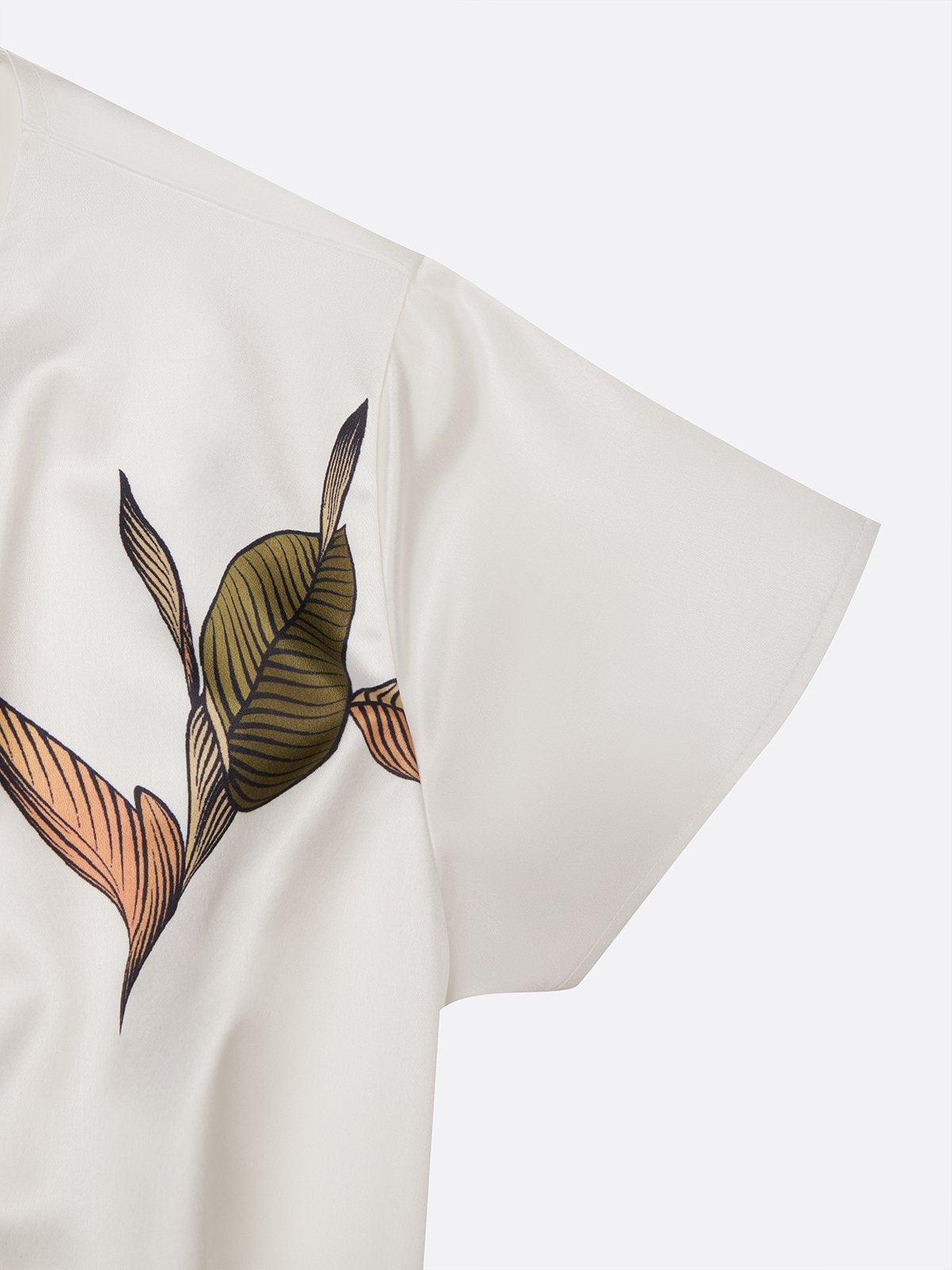 Aura | Vestido Satén Botánico