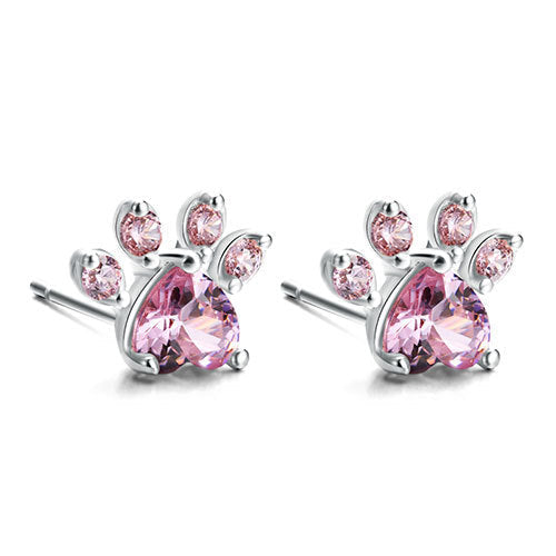 Conjunto de Joyería de Huella en Oro Rosa – 4 Piezas con Corazón de Circonia (Anillo, Collar, Pendientes, Pulsera)