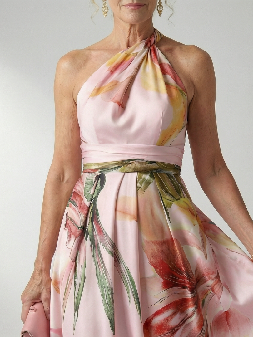 Amiel | Vestido Maxi Floral Ligero