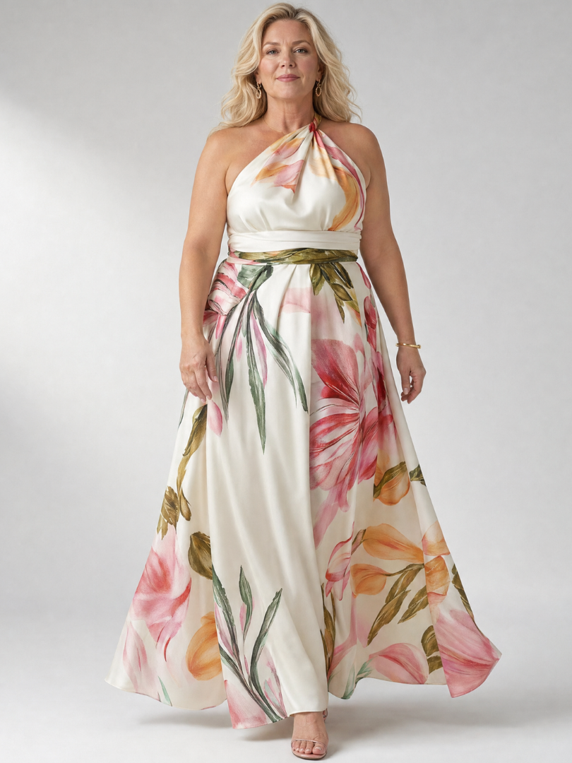 Amiel | Vestido Maxi Floral Ligero