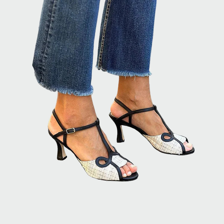 Lucie | Tacones retro con tacón medio y detalle de lazo