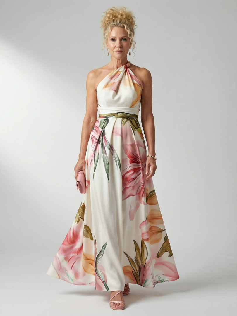 Amiel | Vestido Maxi Floral Ligero