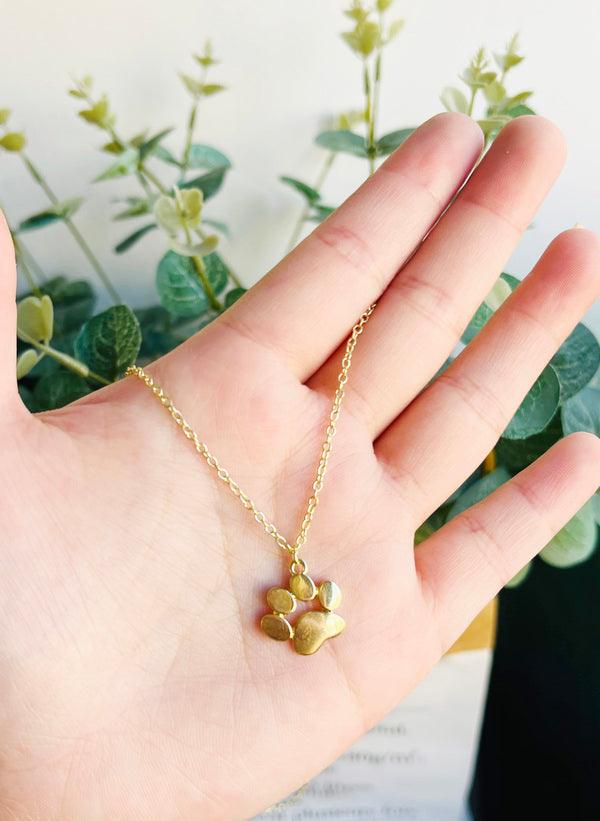 Collar Bañado en Oro con Charm de Huella