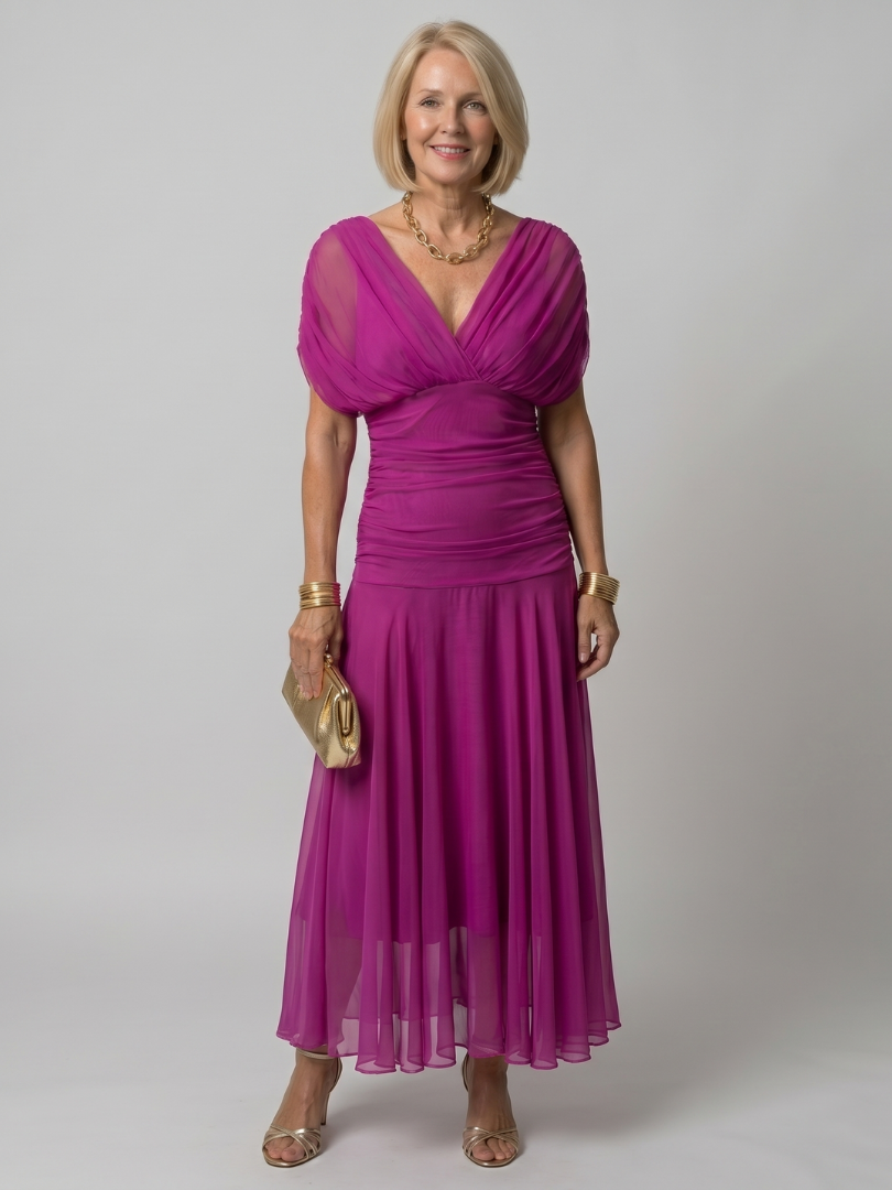 Calen | Vestido Midi Sin Hombros