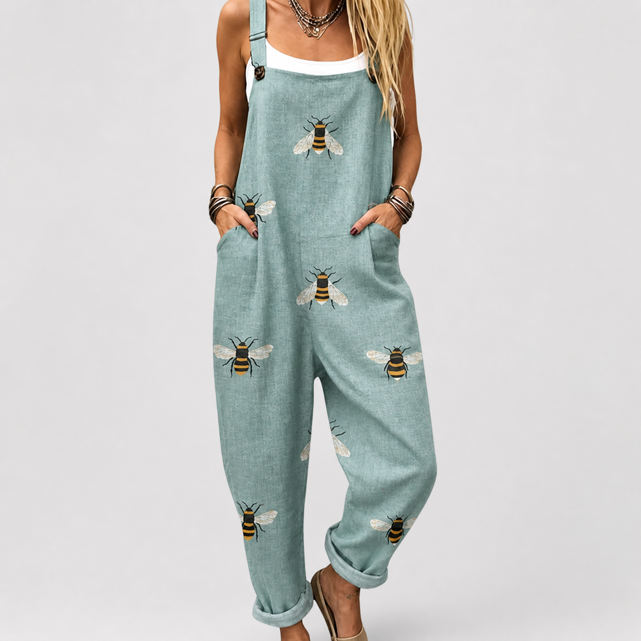 Salopette estampada confortable