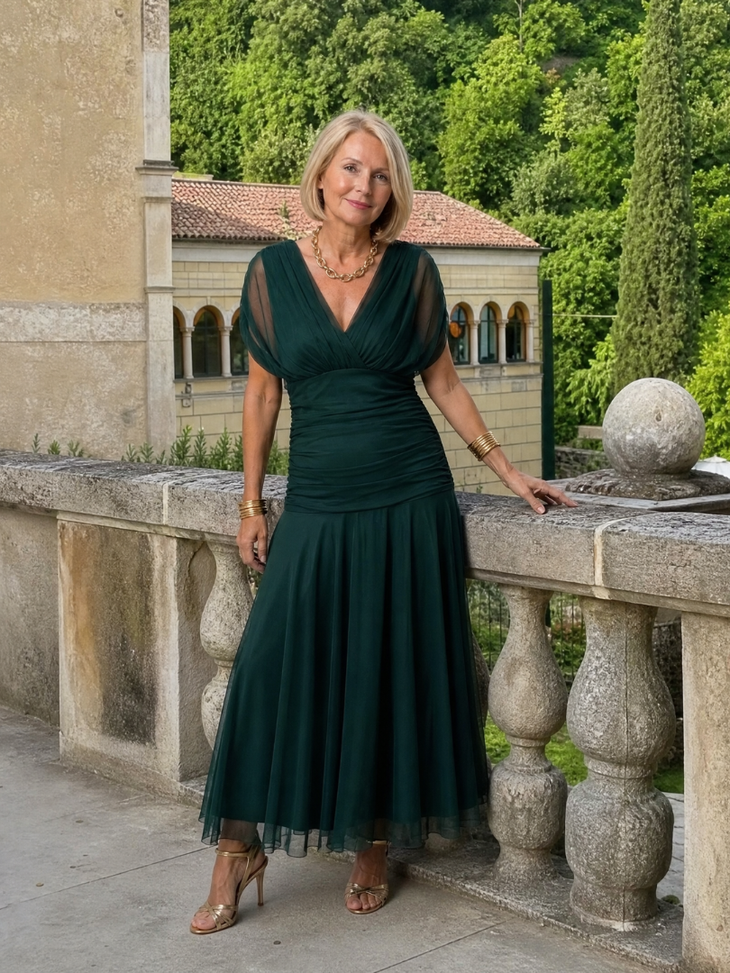 Calen | Vestido Midi Sin Hombros