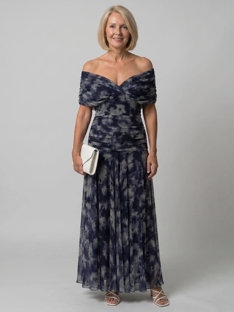 Calen | Vestido Midi Sin Hombros