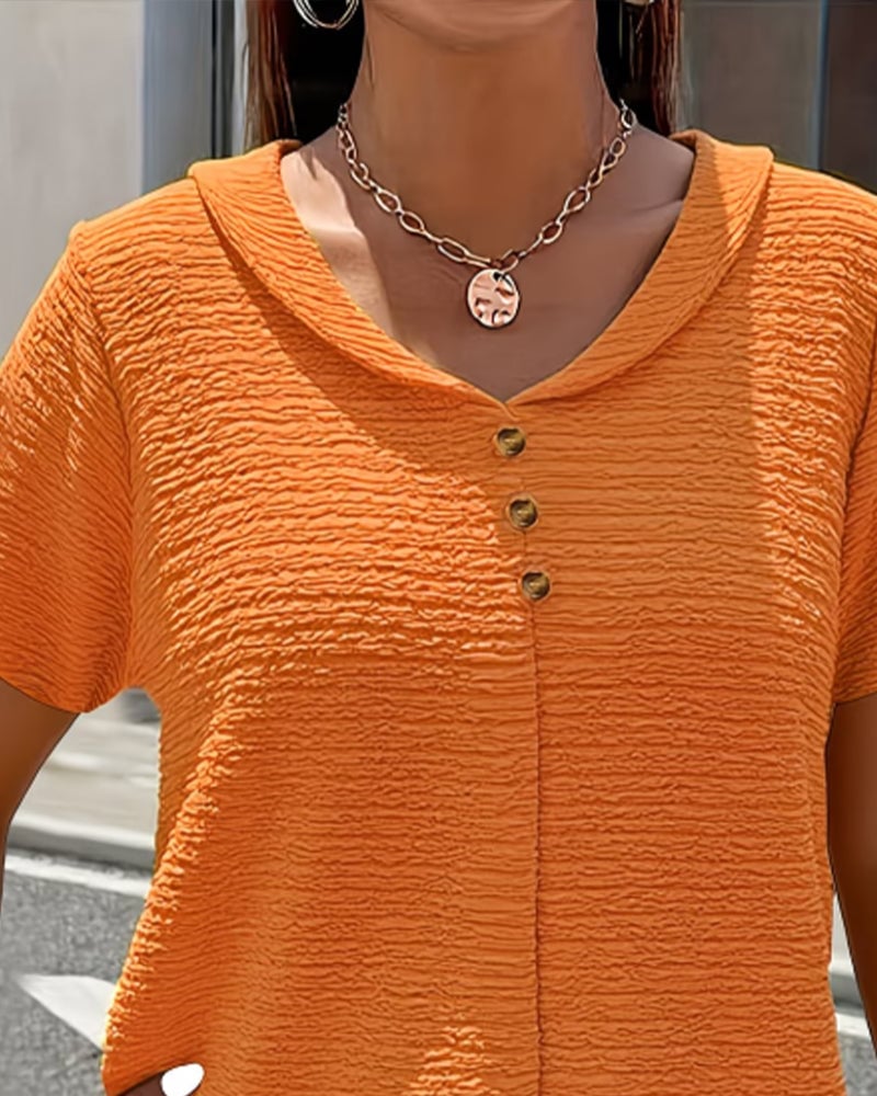 Olivia | Camiseta cuello Peter Pan con botones