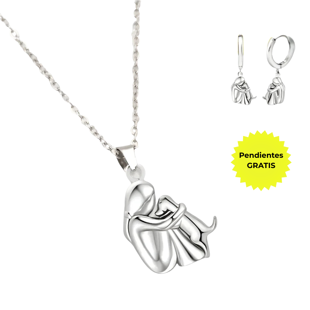 Collar con Colgante de Abrazo y Pendientes de Regalo – Oferta por Tiempo Limitado