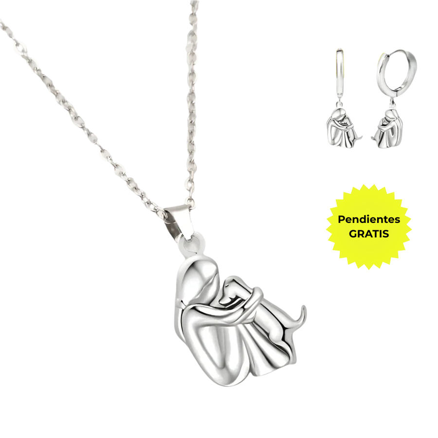 Collar con Colgante de Abrazo y Pendientes de Regalo – Oferta por Tiempo Limitado