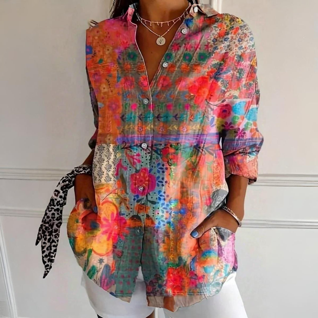 Selina | Blusa con estampado colorido