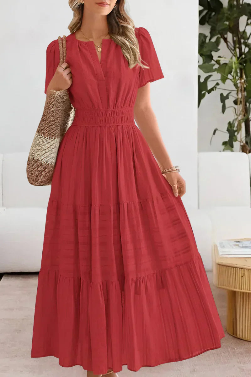 Emma | Vestido maxi con cintura fruncida