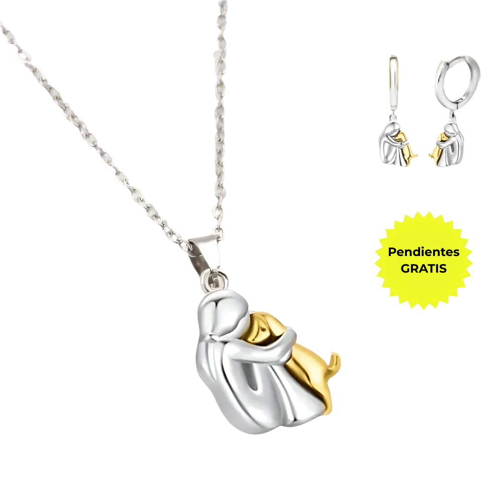 Collar con Colgante de Abrazo y Pendientes de Regalo – Oferta por Tiempo Limitado