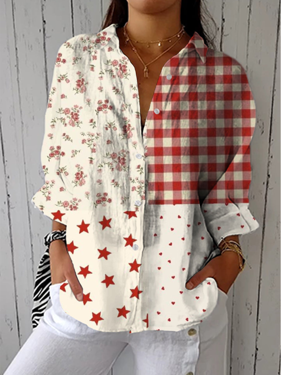 Mildura | Blusa campestre de patchwork