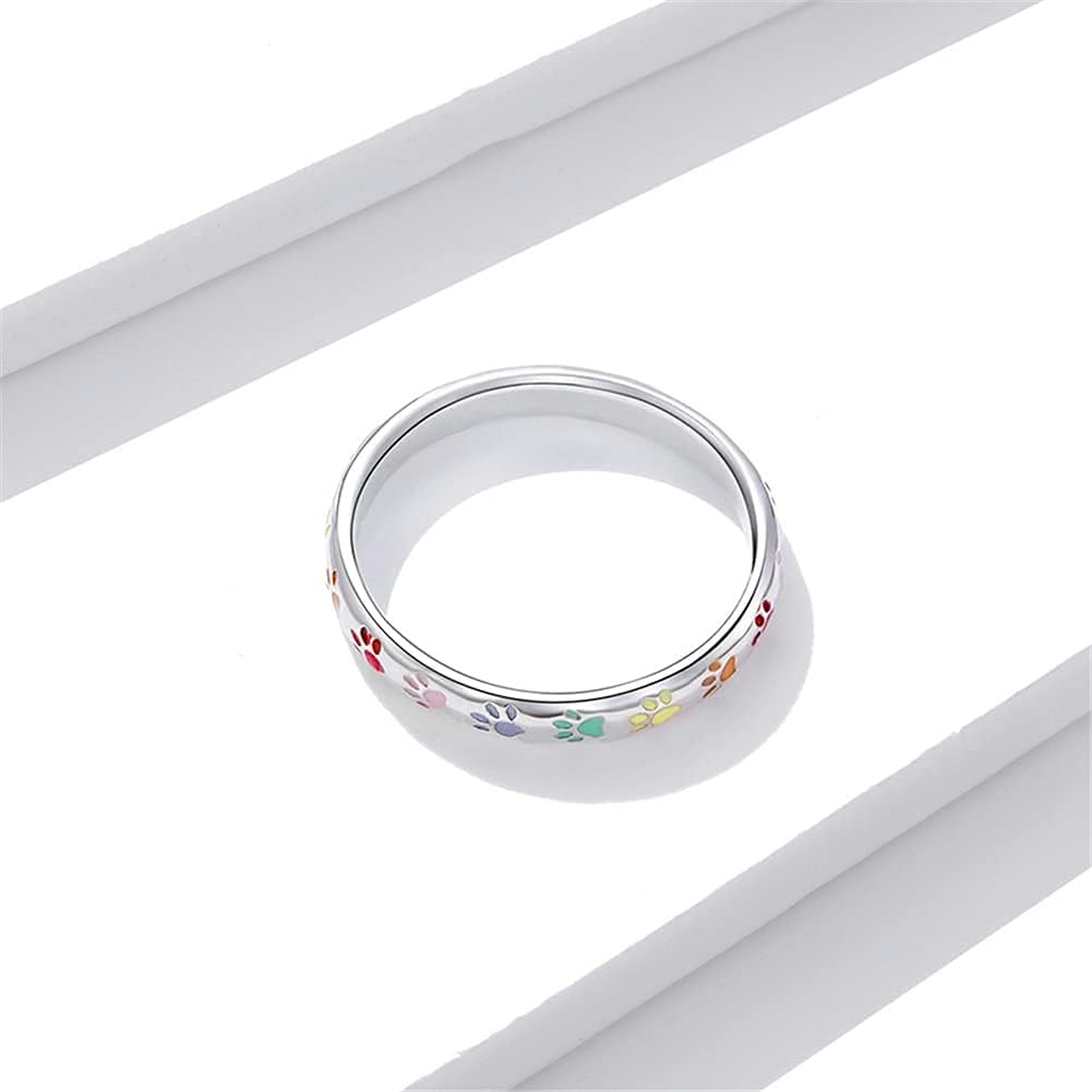 Anillo de Plata de Ley con Diseño de Huella