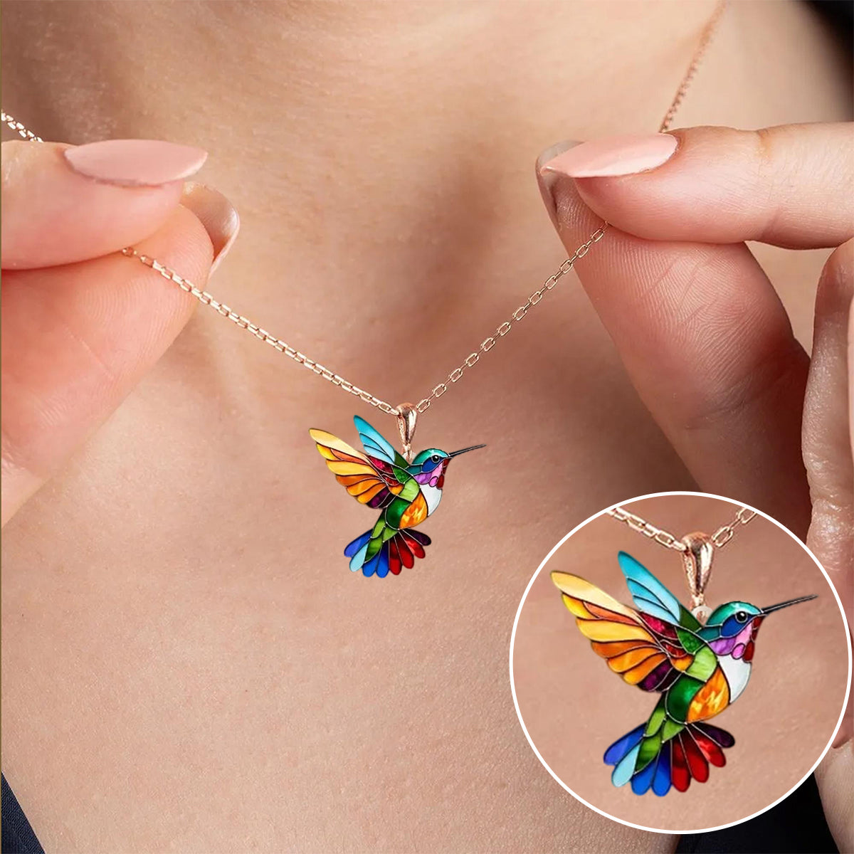 Hermoso Collar de Colibrí con Pendientes de Regalo – Oferta por Tiempo Limitado