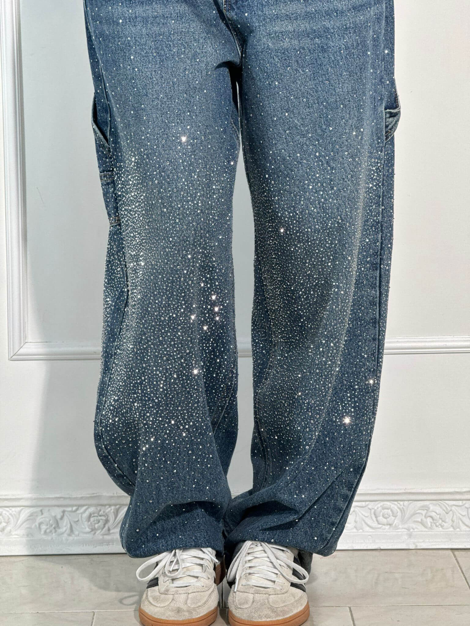 Nova | Jeans balloon con efecto brillante