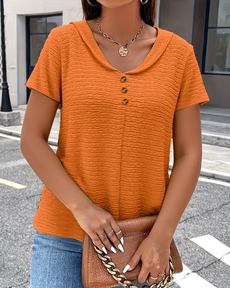 Olivia | Camiseta cuello Peter Pan con botones