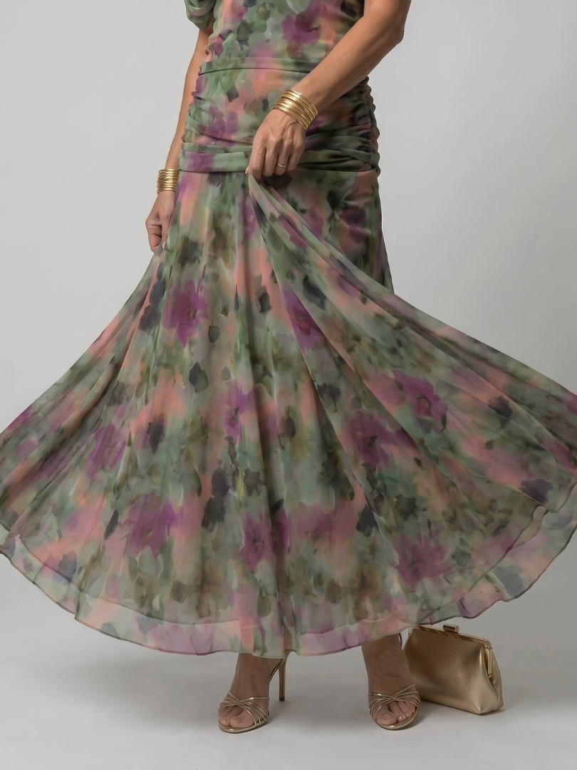 Calen | Vestido Midi Sin Hombros