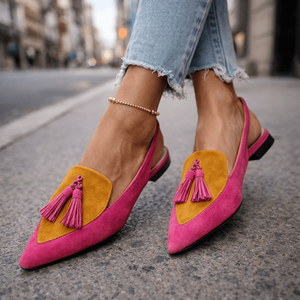 Elena | Sandalias de ante con borlas