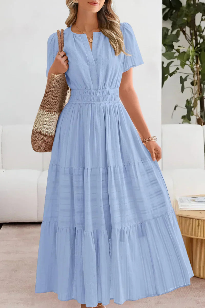 Emma | Vestido maxi con cintura fruncida