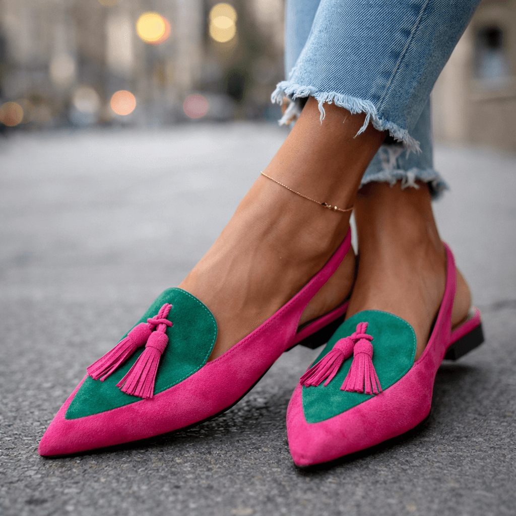 Elena | Sandalias de ante con borlas