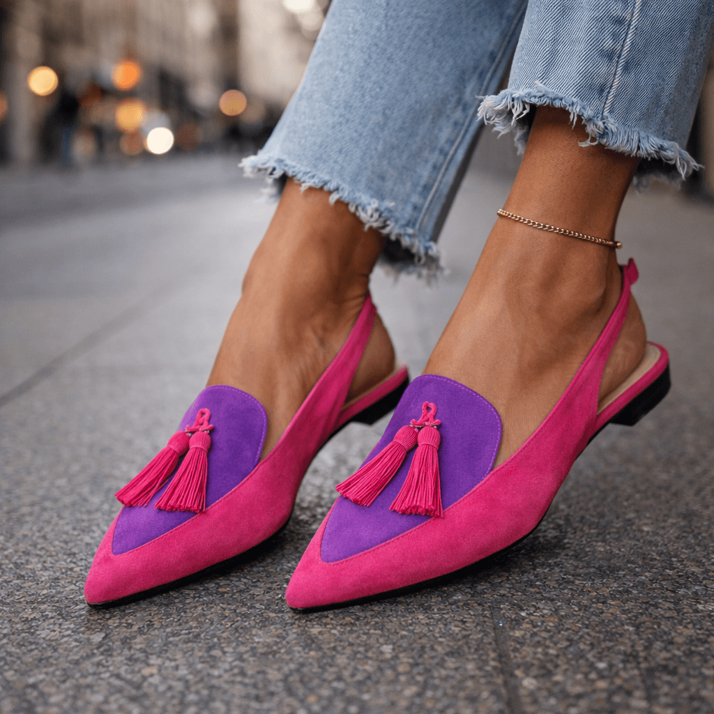 Elena | Sandalias de ante con borlas