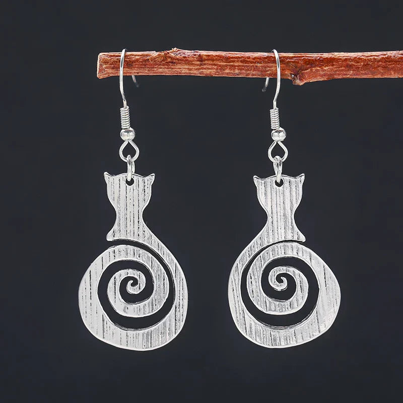 Pendientes Espirales de Gato Vintage