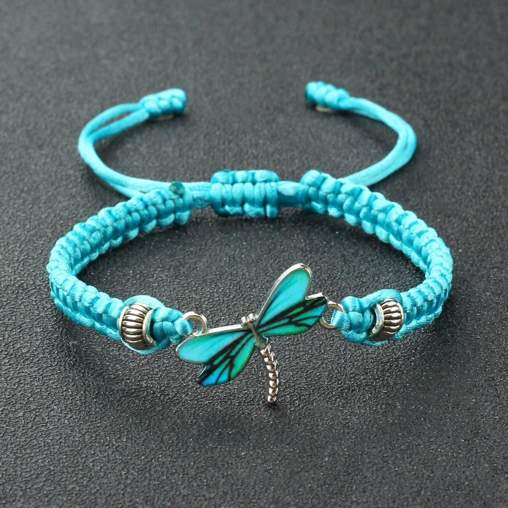 Pulsera Tejida a Mano Sueños de Libélula