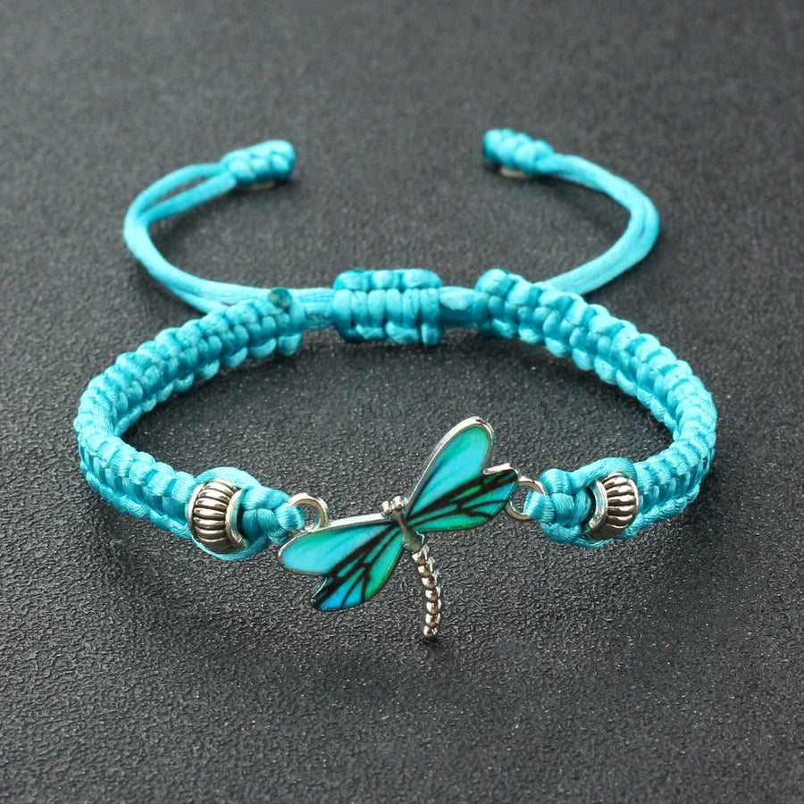 Pulsera Tejida a Mano Sueños de Libélula