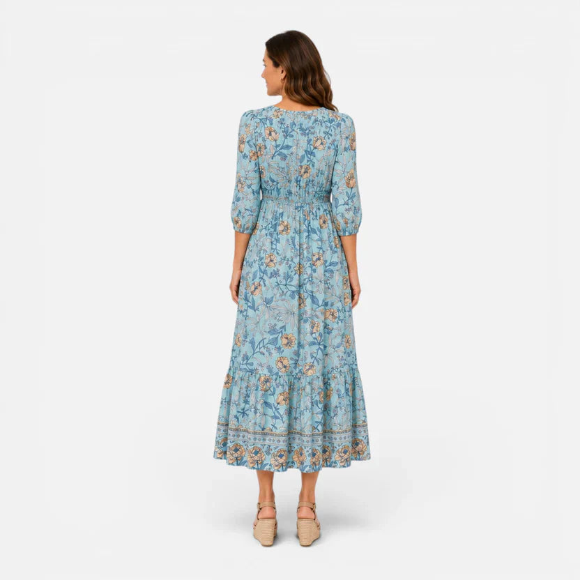 Florencia | Vestido fluido de inspiración floral