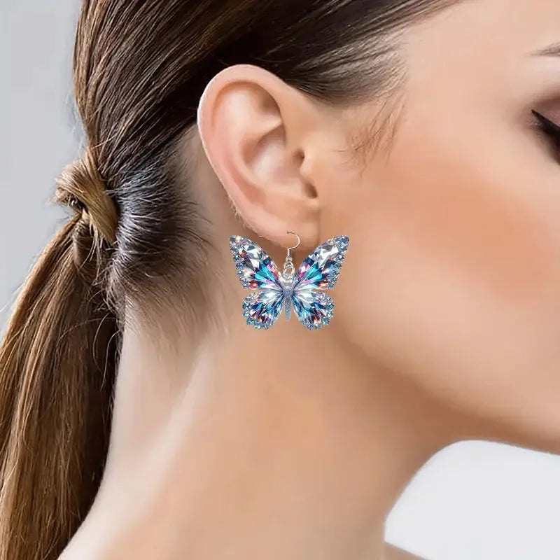 Pendientes Declarativos de Mariposa Brillante