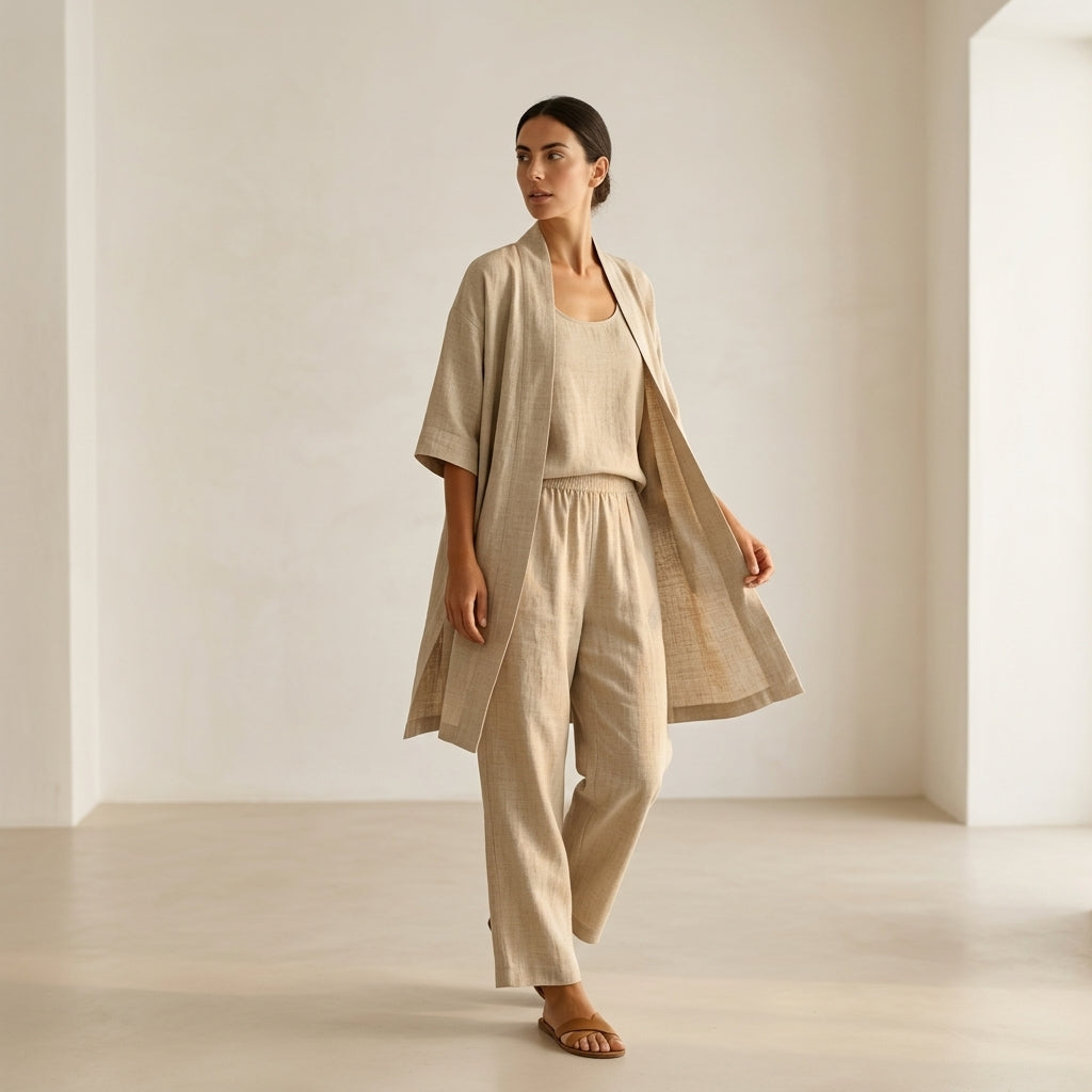 Isabela | Conjunto elegante de tres piezas con tejido transpirable