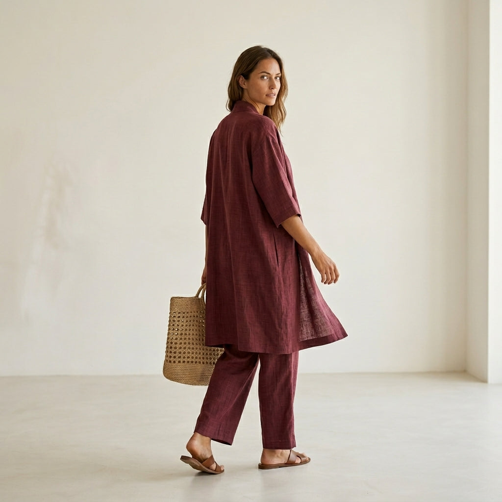 Isabela | Conjunto elegante de tres piezas con tejido transpirable