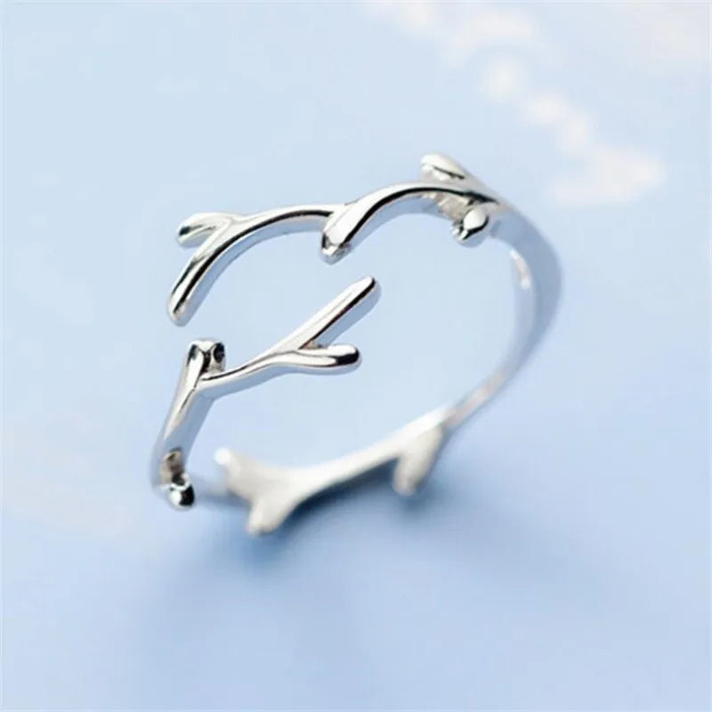 Anillo de Ramas de Plata Esterlina