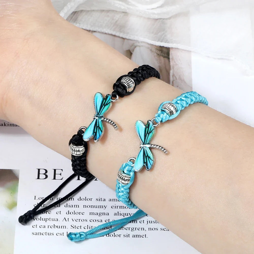 Pulsera Tejida a Mano Sueños de Libélula