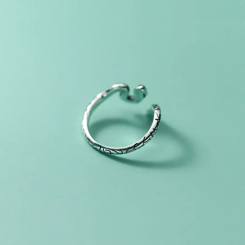 Anillo de Serpiente de Plata Esterlina