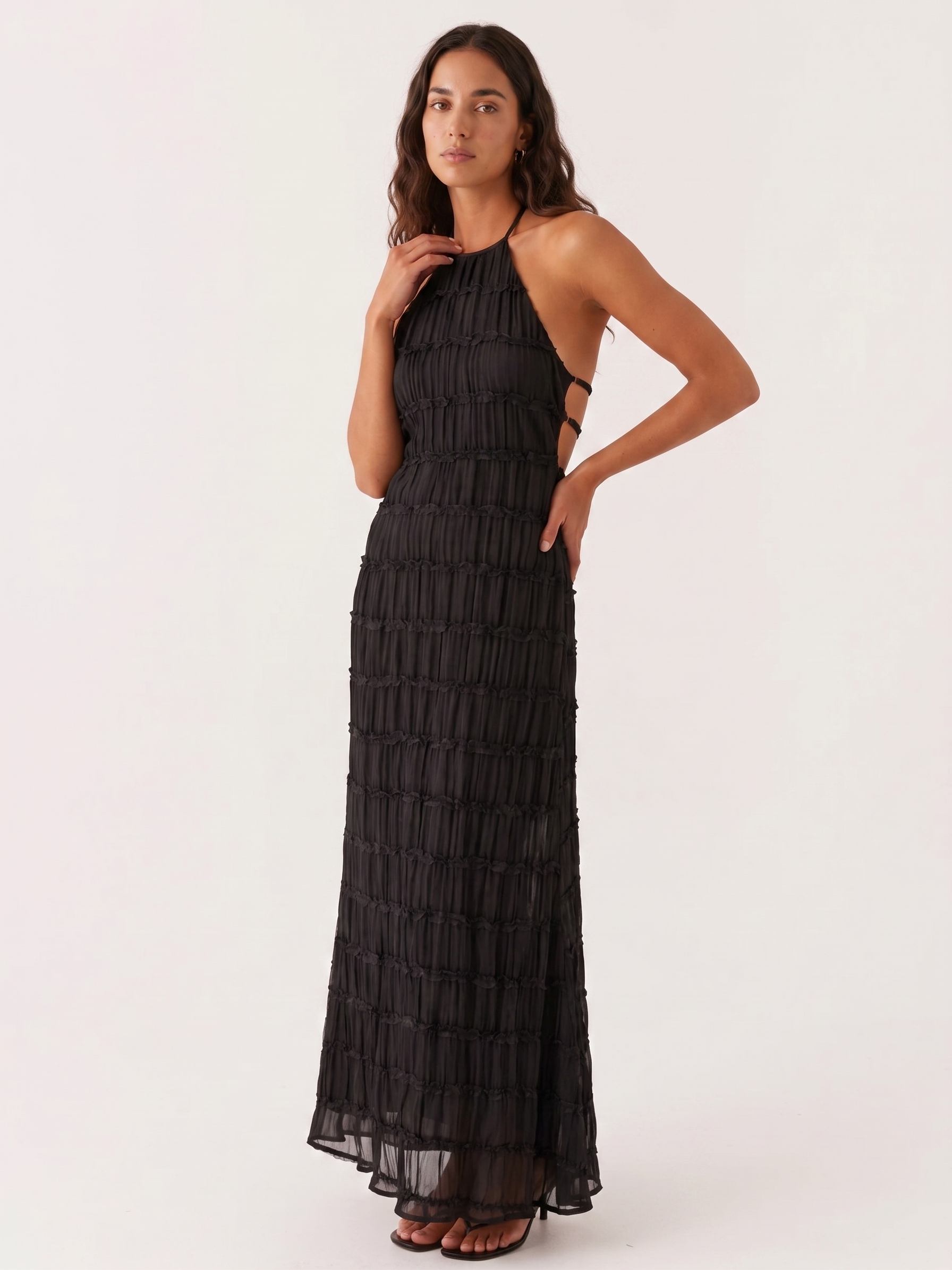 Ángela | Vestido maxi elegante de verano con cuello halter
