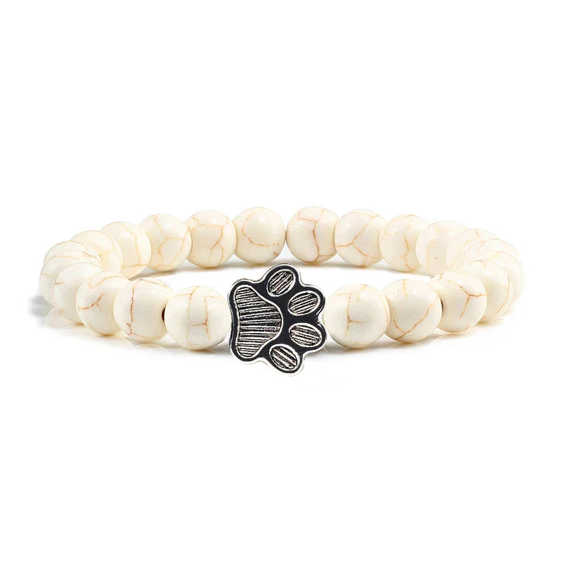 Pulsera de Patas con Perlas – Diseño de Piedra Natural