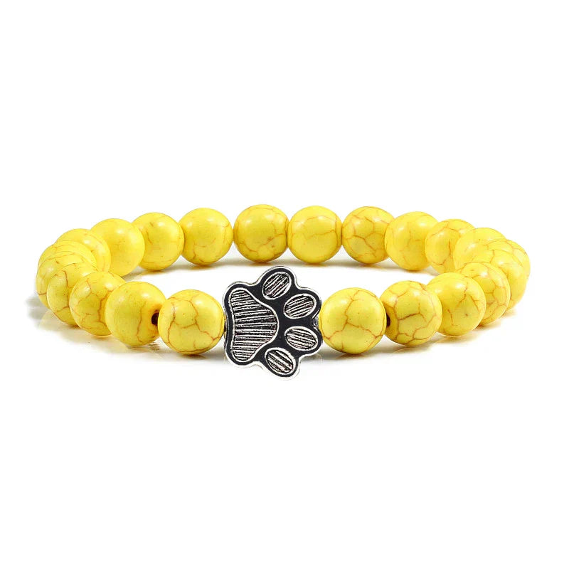 Pulsera de Patas con Perlas – Diseño de Piedra Natural