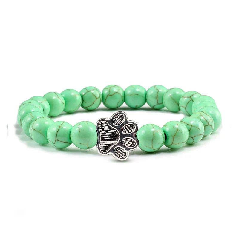 Pulsera de Patas con Perlas – Diseño de Piedra Natural