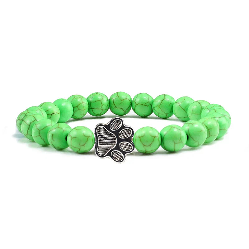Pulsera de Patas con Perlas – Diseño de Piedra Natural