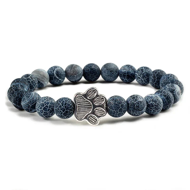 Pulsera de Patas con Perlas – Diseño de Piedra Natural