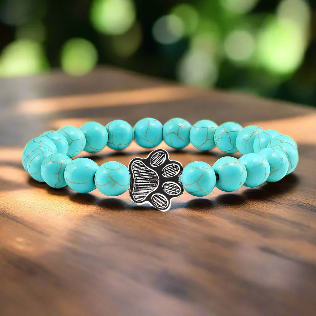 Pulsera de Patas con Perlas – Diseño de Piedra Natural