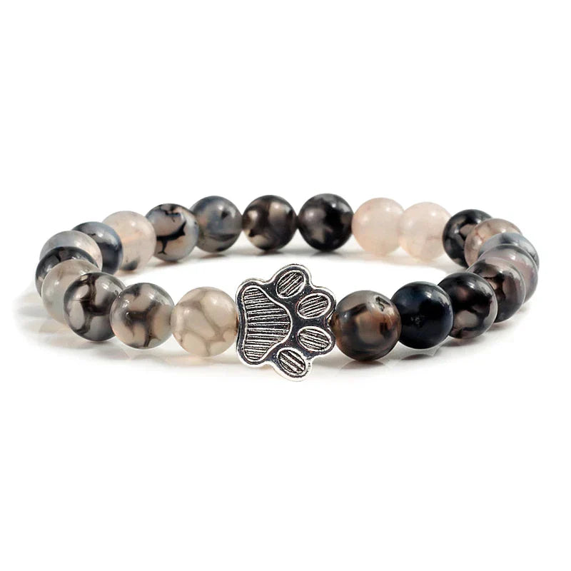 Pulsera de Patas con Perlas – Diseño de Piedra Natural