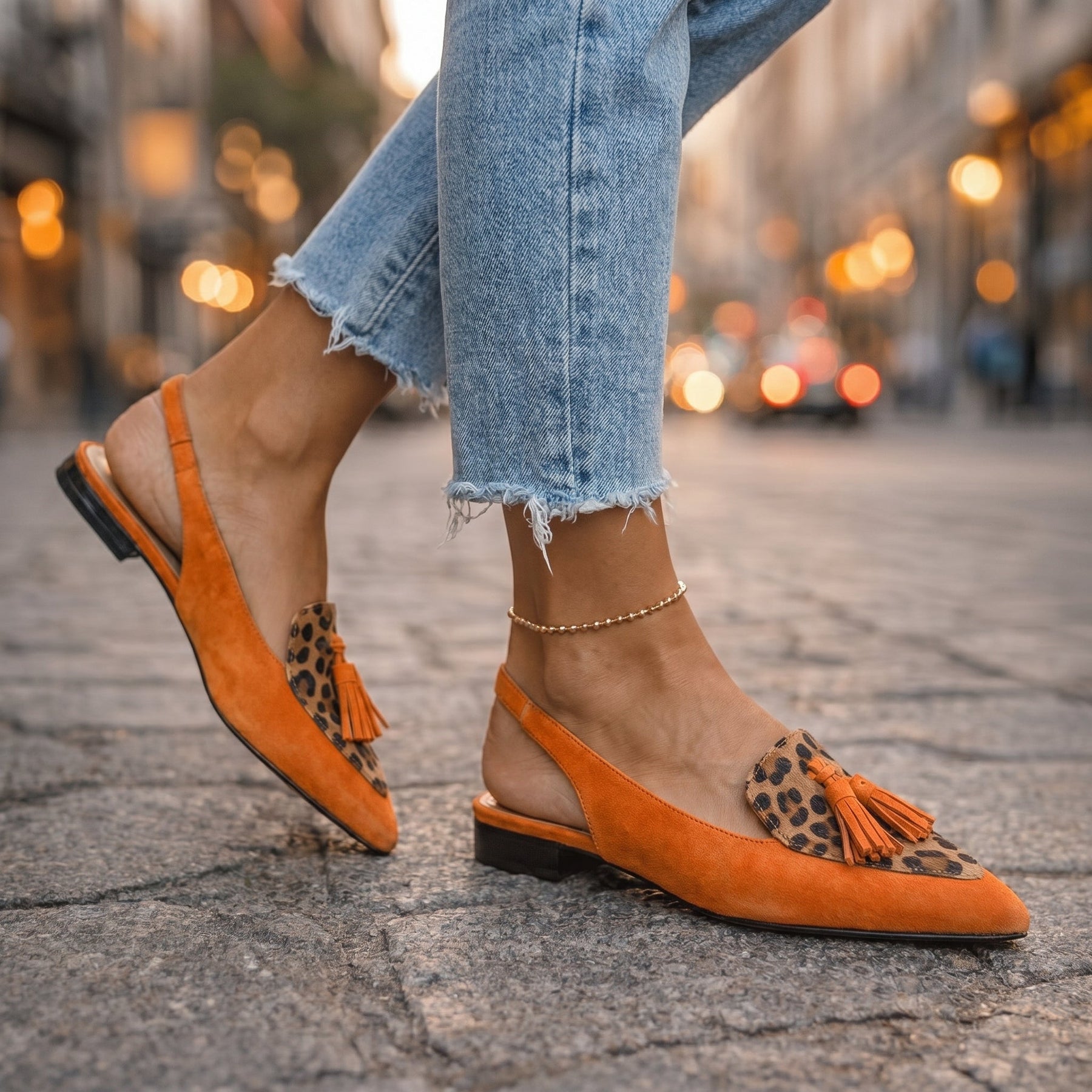 Elena | Sandalias de ante con borlas