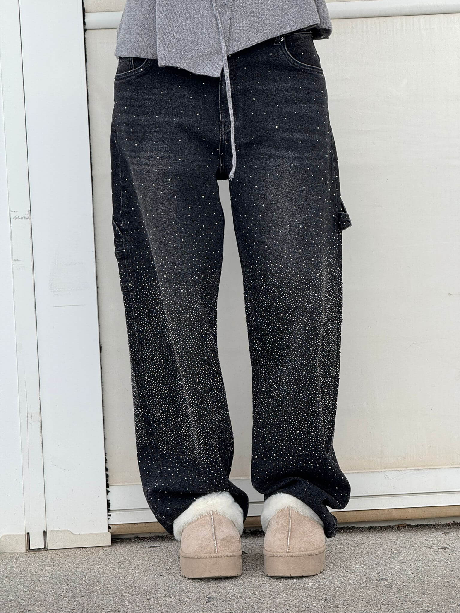 Nova | Jeans balloon con efecto brillante