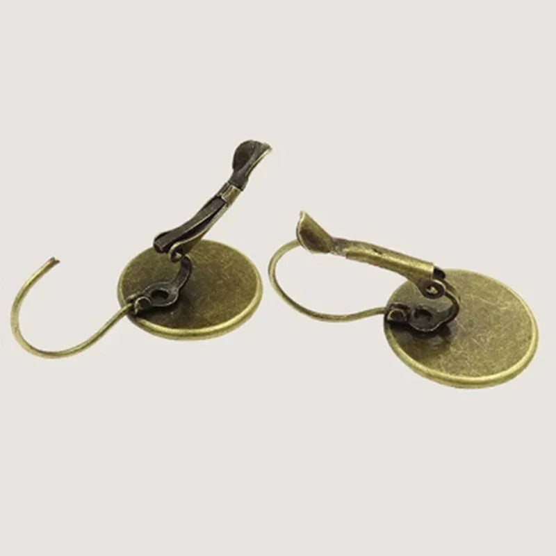Pendientes de Domo de Cristal de Magpie Azul Vintage