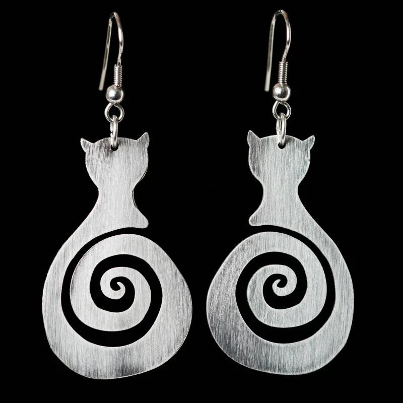 Pendientes Espirales de Gato Vintage